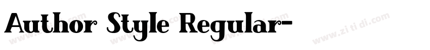 Author Style Regular字体转换